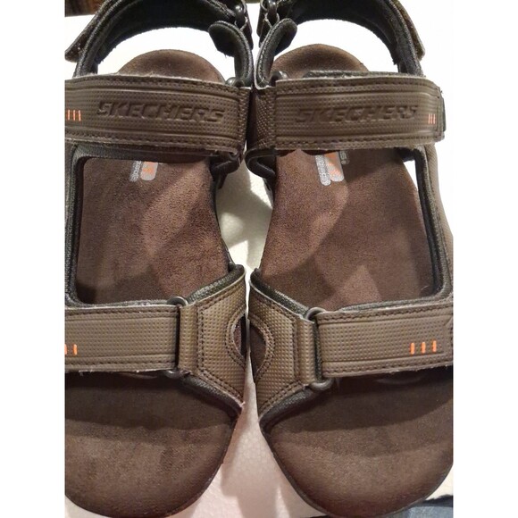 Skechers Mens Size 7 Brown Sport Sandals Relaxed Fit Memory Foam  Garver Louden